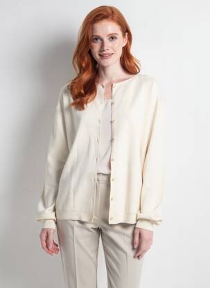 Gilet manches longues stretch beige YAYA femme