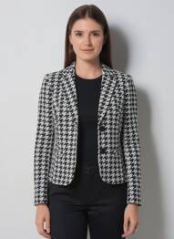 Veste casual col tailleur noir FRANK WALDER femme