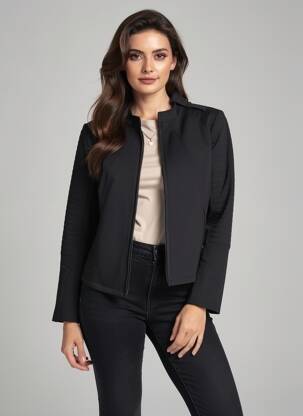 Veste casual col rond noir CATNOIR femme