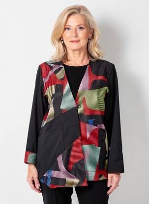 Veste casual coupe cintrée noir FRANCK ANNA femme