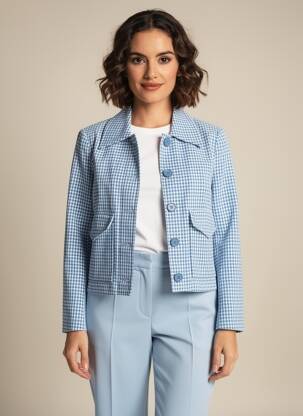 Veste casual coupe droite bleu IN WEAR femme