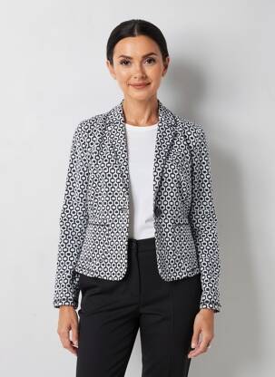 Veste casual coupe cintrée noir FRANK WALDER femme