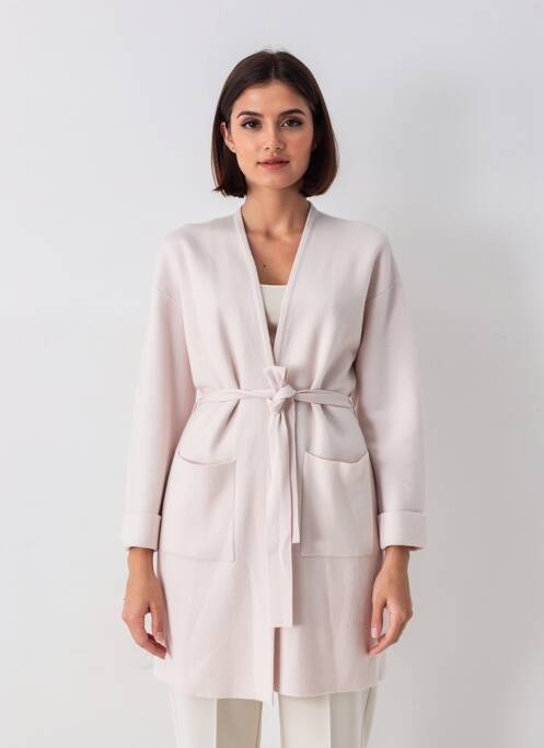 Gilet manches longues coupe cintrée beige CATNOIR femme