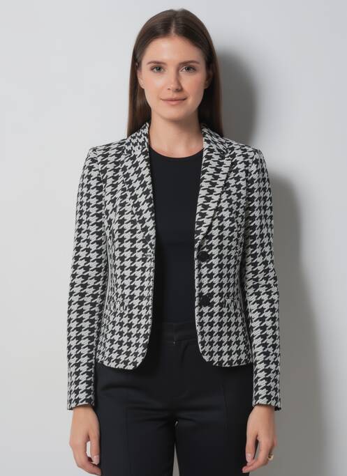Veste casual col tailleur noir FRANK WALDER femme