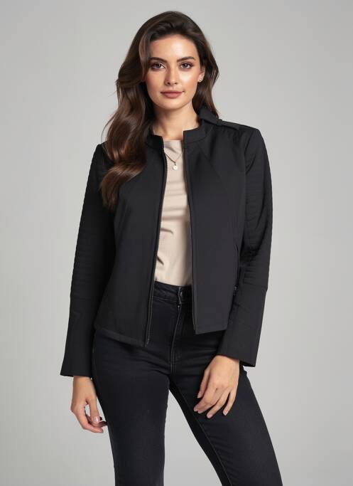 Veste casual col rond noir CATNOIR femme