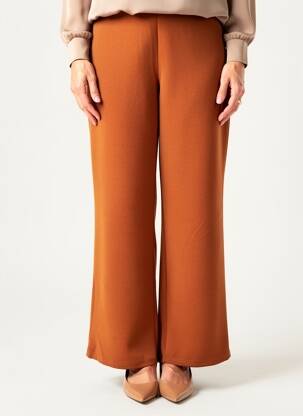 Pantalon large fermeture zip latéral taille normale orange GREGORY PAT femme