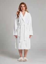 Robe de chambre poches blanc HOTEL MEGASTORE femme
