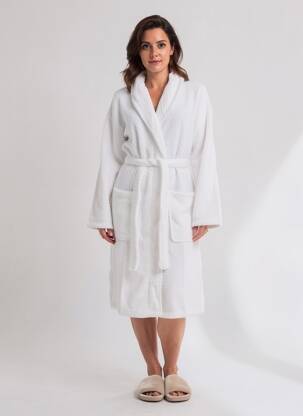 Robe de chambre poches blanc HOTEL MEGASTORE femme