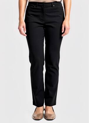 Pantalon slim taille haute taille haute noir GUY DUBOUIS femme
