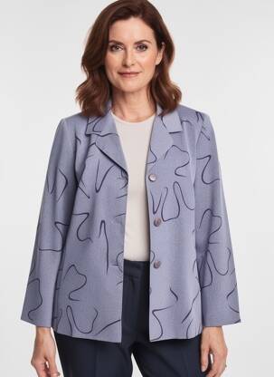 Blazer manches longues violet LISA CHESNAY femme