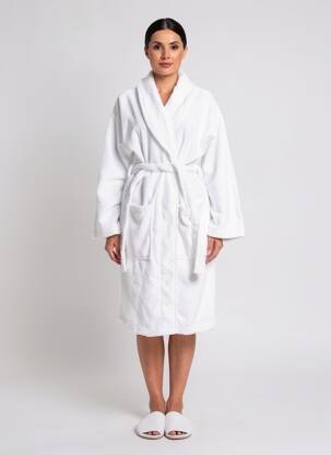 Robe de chambre micro fibres blanc HOTEL MEGASTORE femme