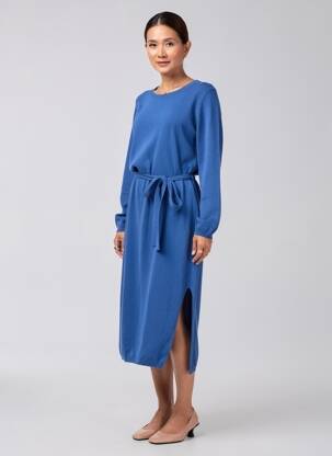 Robe pull stretch manches longues bleu RIVER WOODS femme