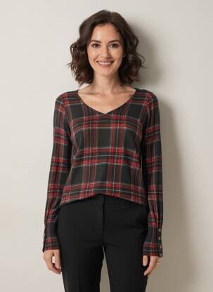 Pull coupe cintrée manches longues noir LIU JO femme