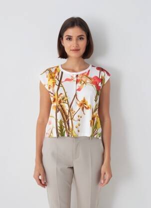 T-shirt stretch manches courtes jaune HIGH femme