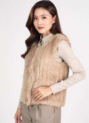 Gilet sans manche poches marron OAKWOOD femme