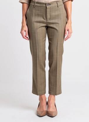 Pantalon 7/8 taille à pinces taille normale beige LIU JO femme