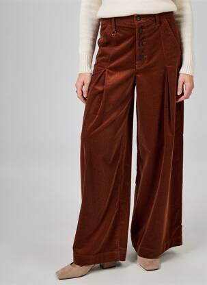 Pantalon large poches taille haute orange HIGH femme
