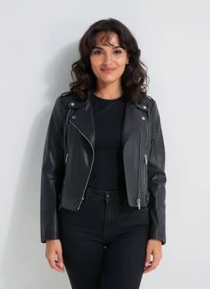 Veste simili cuir poches noir VERO MODA femme