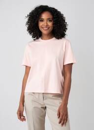 T-shirt sérigraphie floquée manches courtes rose ELISE CHALMIN femme