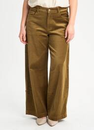 Pantalon large fermeture zippée sous rabat boutonné taille normale marron & OTHER STORIES femme