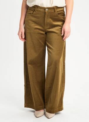 Pantalon large fermeture zippée sous rabat boutonné taille normale marron & OTHER STORIES femme