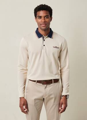 Polo manches longues manches longues beige RITCHIE homme