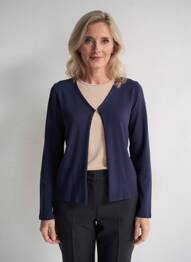 Gilet manches longues stretch bleu TRIPODE femme