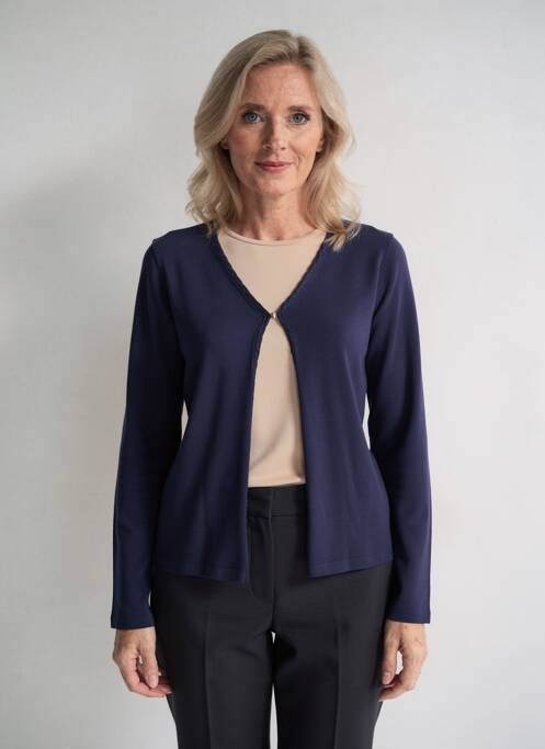 Gilet manches longues stretch bleu TRIPODE femme