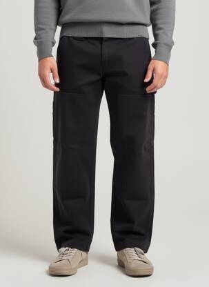 Pantalon droit coupe droite taille normale noir DAYTONA homme