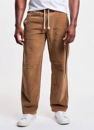 Pantalon droit stretch taille normale marron IRON AND RESIN homme