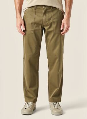 Pantalon droit coupe droite taille normale vert IRON AND RESIN homme