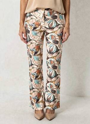 Pantalon droit stretch taille normale beige EGO femme