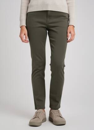 Pantalon slim stretch taille normale vert LCDN femme