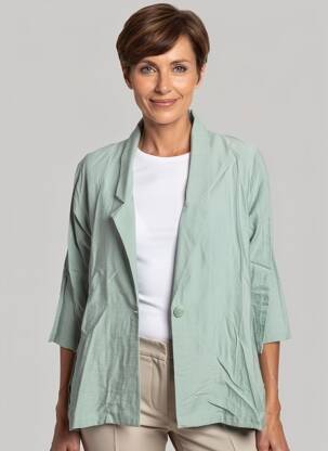 Blazer coupe cintrée vert FRANCK ANNA femme