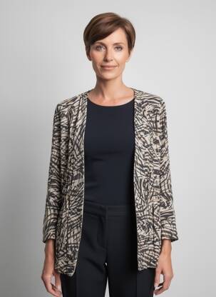 Blazer coupe cintrée noir JULIE GUERLANDE femme
