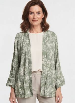 Blazer finition intérieure doublée vert JULIE GUERLANDE femme