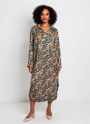 Robe longue manches longues manches longues beige LOLA ESPELETA femme