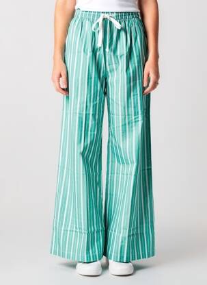 Pantalon large tissage popeline taille normale vert SUNCOO femme