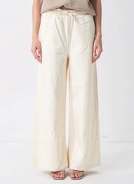 Pantalon large poches taille normale beige SELECTED femme