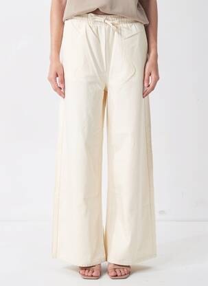 Pantalon large poches taille normale beige SELECTED femme