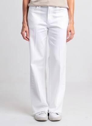 Pantalon droit stretch taille normale blanc KOCCA femme