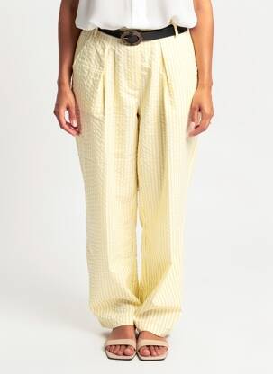 Pantalon large poches taille normale jaune KOCCA femme