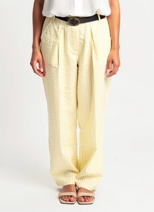 Pantalon large poches taille normale jaune KOCCA femme