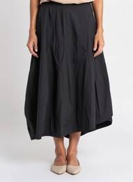 Jupe mi-longue taille normale noir URBAN BY ALEMBIKA femme