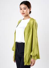 Gilet manches longues stretch vert KUIT KUIT femme