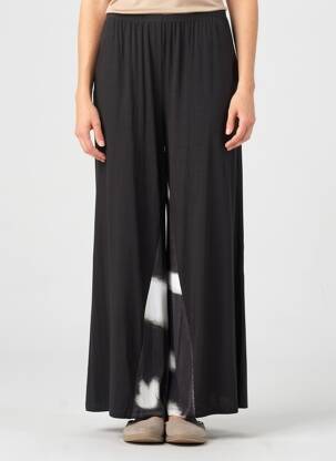 Pantalon large taille normale taille normale noir OZAI N KU femme