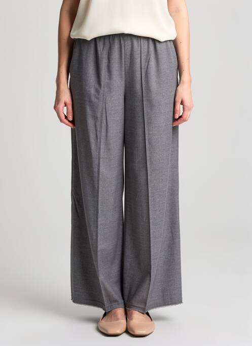 Pantalon large taille à pinces taille normale gris OZAI N KU femme