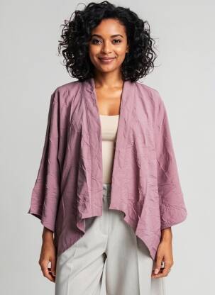 Veste casual coupe droite violet KOZAN femme