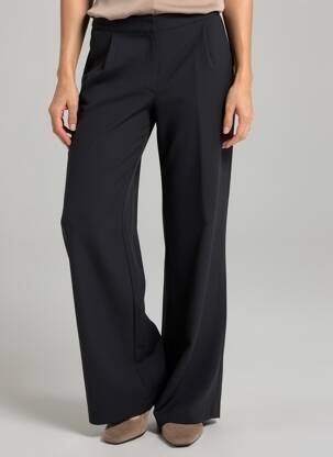 Pantalon large tissage crêpe taille normale noir VERA MONT femme