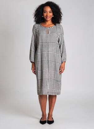 Robe mi-longue manches longues manches longues noir SANDWICH femme